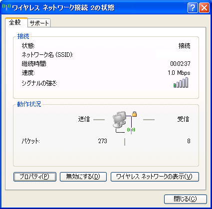 CG-WLUSB300NM(11n)によるリンク速度